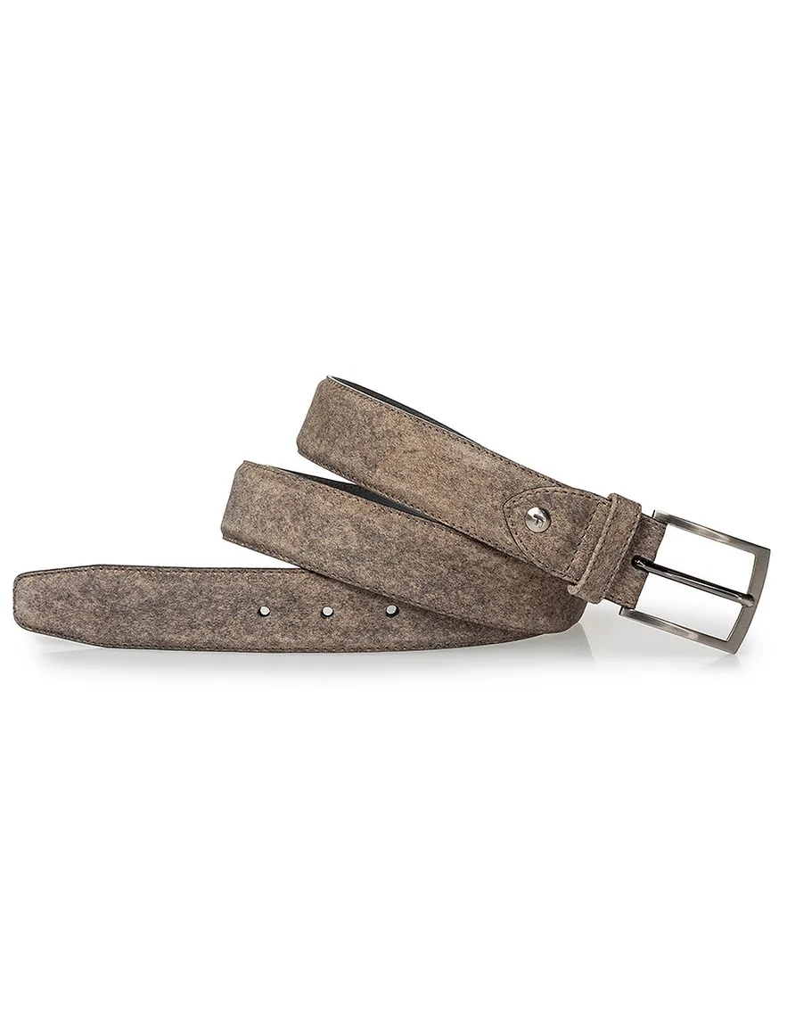 Floris van Bommel riem print bruin