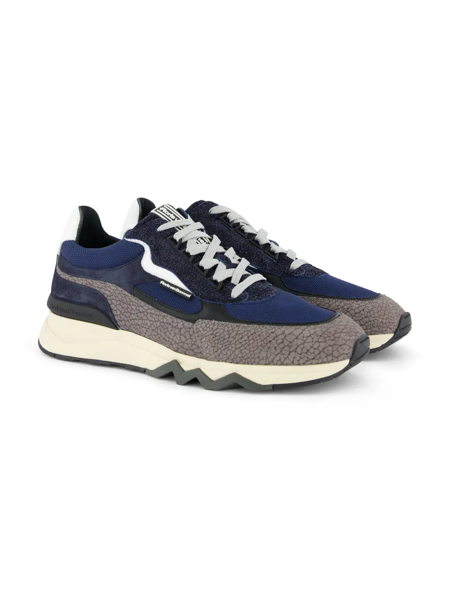 Sneaker grijs Floris van Bommel leer geprint