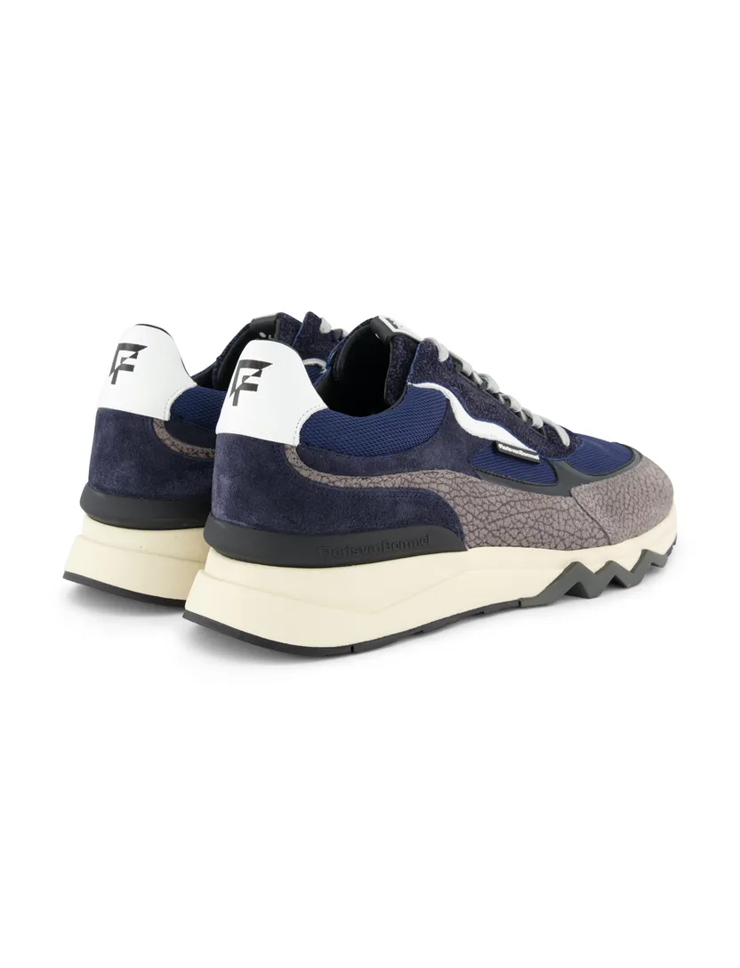 Grijze geprinte sneaker Floris van Bommel leer