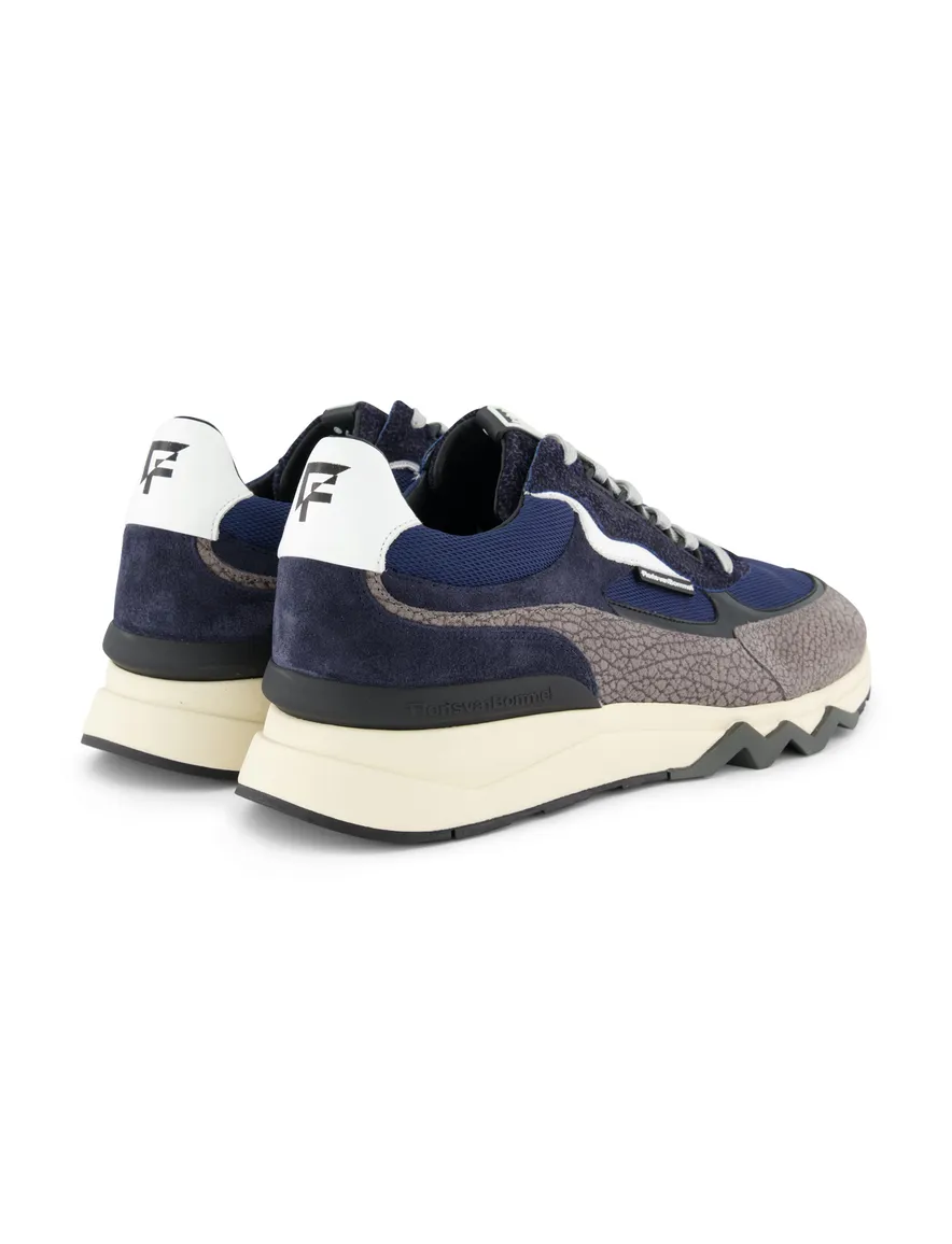 Sneaker grijs Floris van Bommel leer geprint