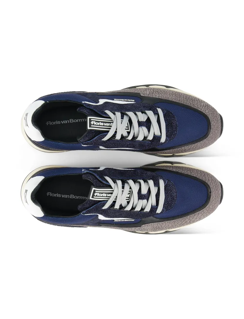 Grijze geprinte sneaker Floris van Bommel leer