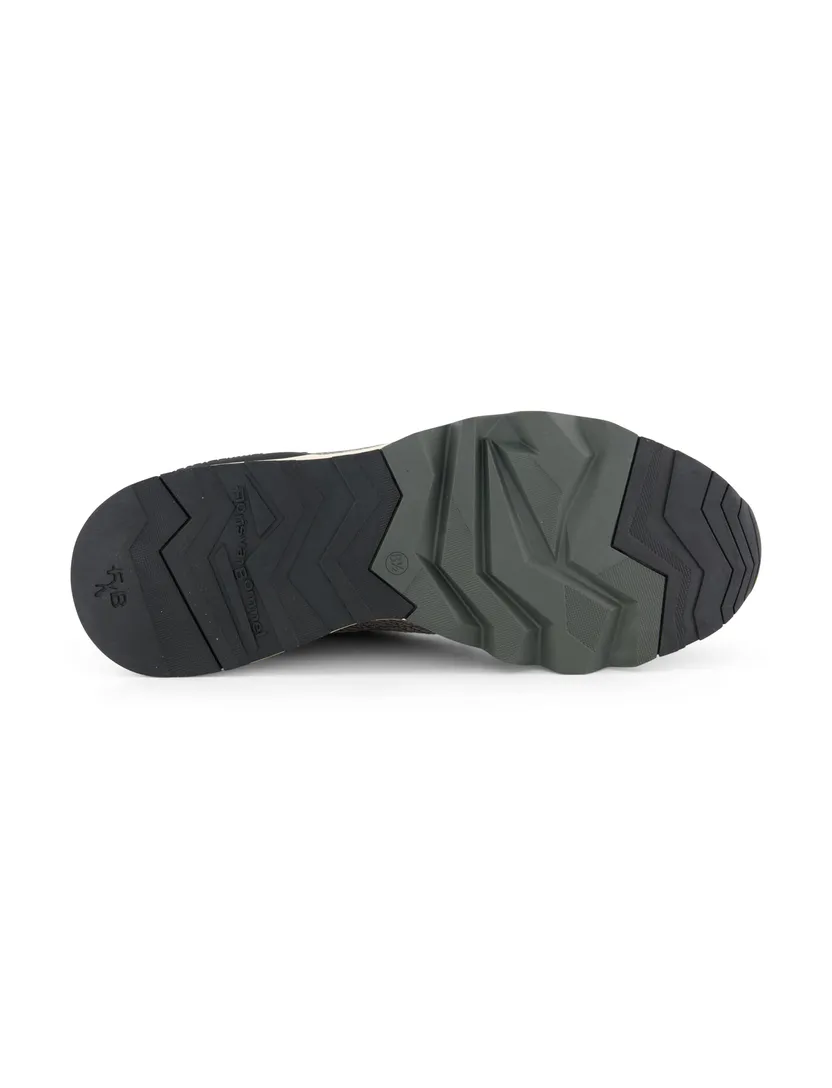 Grijze geprinte sneaker Floris van Bommel leer