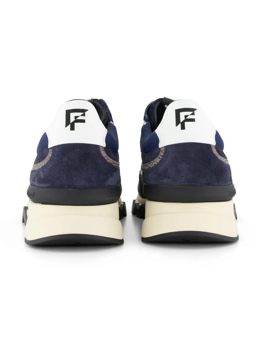 Sneaker grijs Floris van Bommel leer geprint