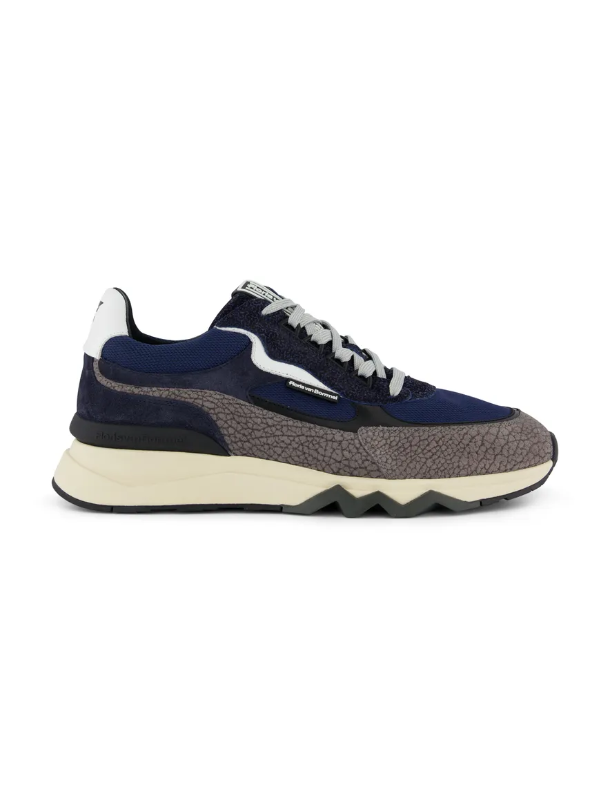 Sneaker grijs Floris van Bommel leer geprint
