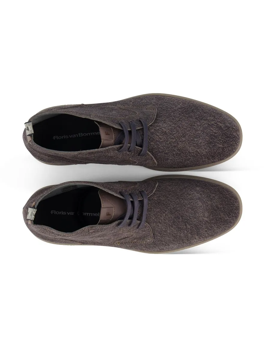 sneakers bruin Floris van Bommel gemêleerd veters