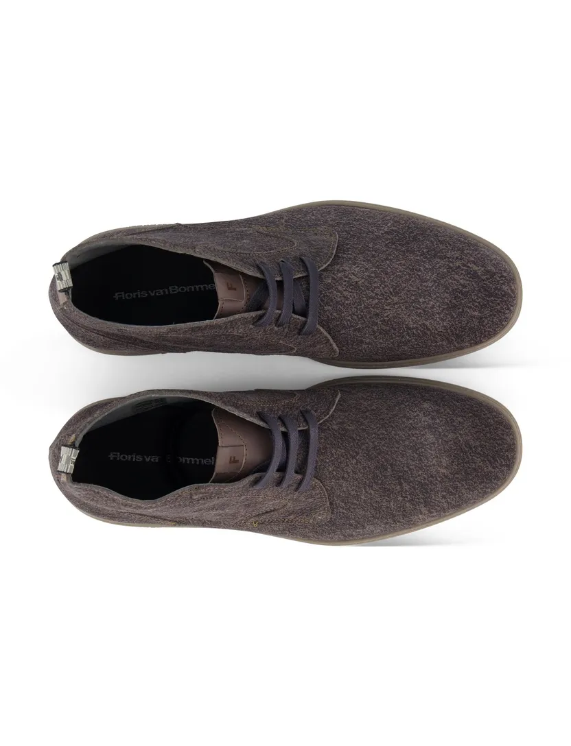 sneakers Floris van Bommel bruin gemêleerd veters