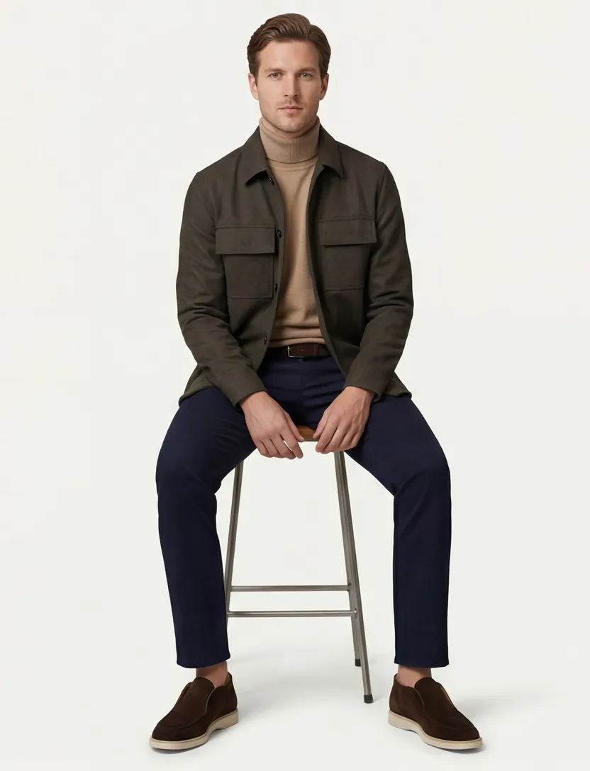 bruin overshirt Profuomo Cutaway Brown