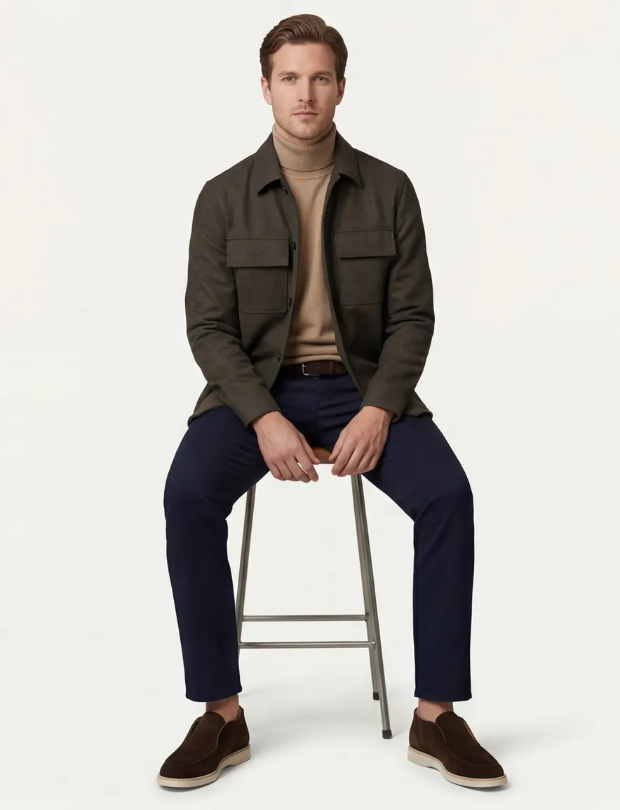 Overshirt bruin Profuomo