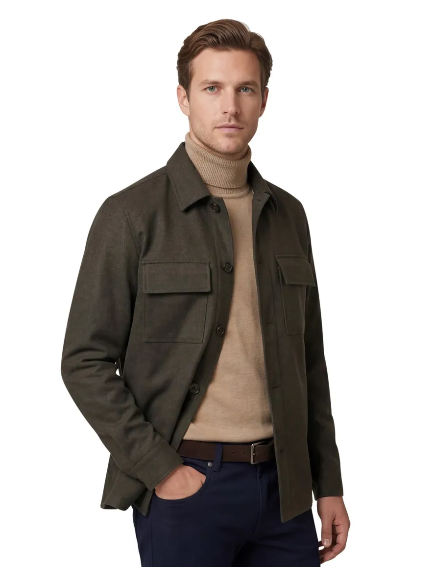 Overshirt bruin Profuomo