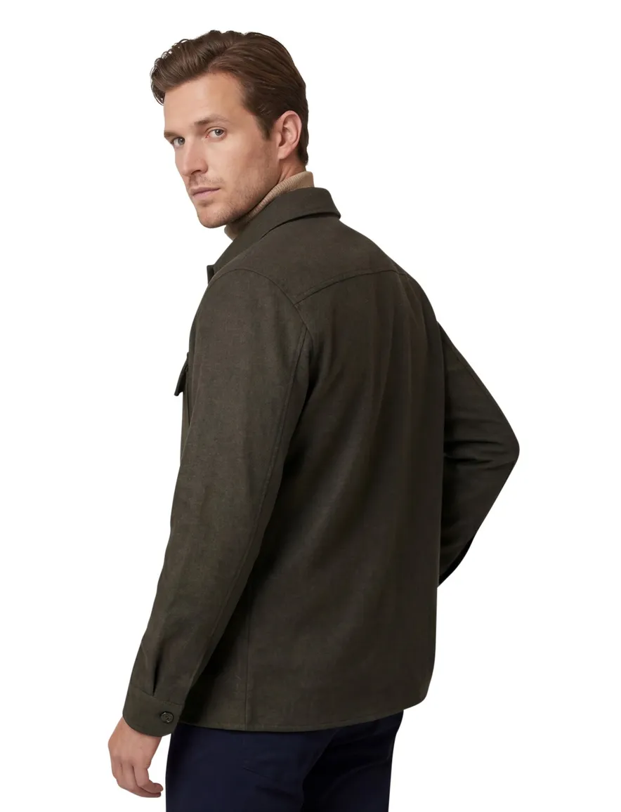 Profuomo Cutaway Brown overshirt bruin