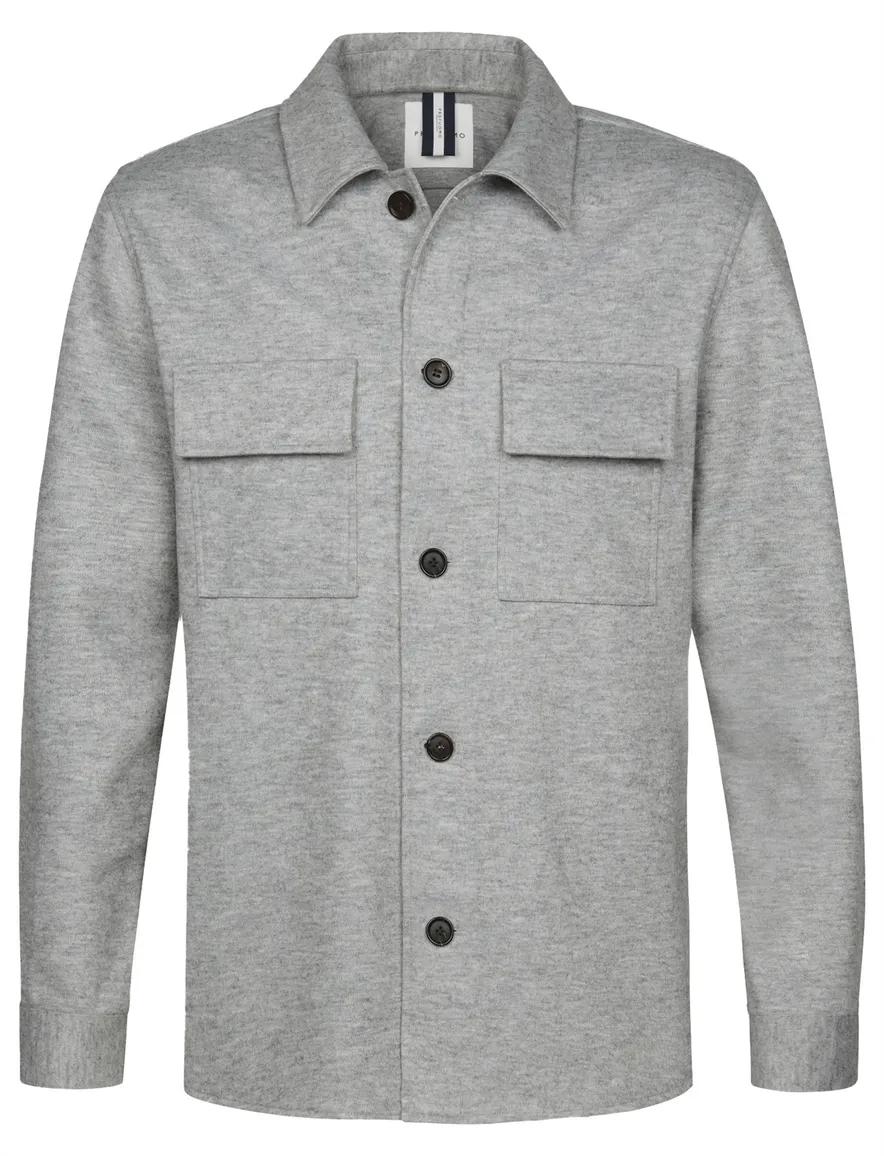 Profuomo Cutaway Grey overshirt grijs