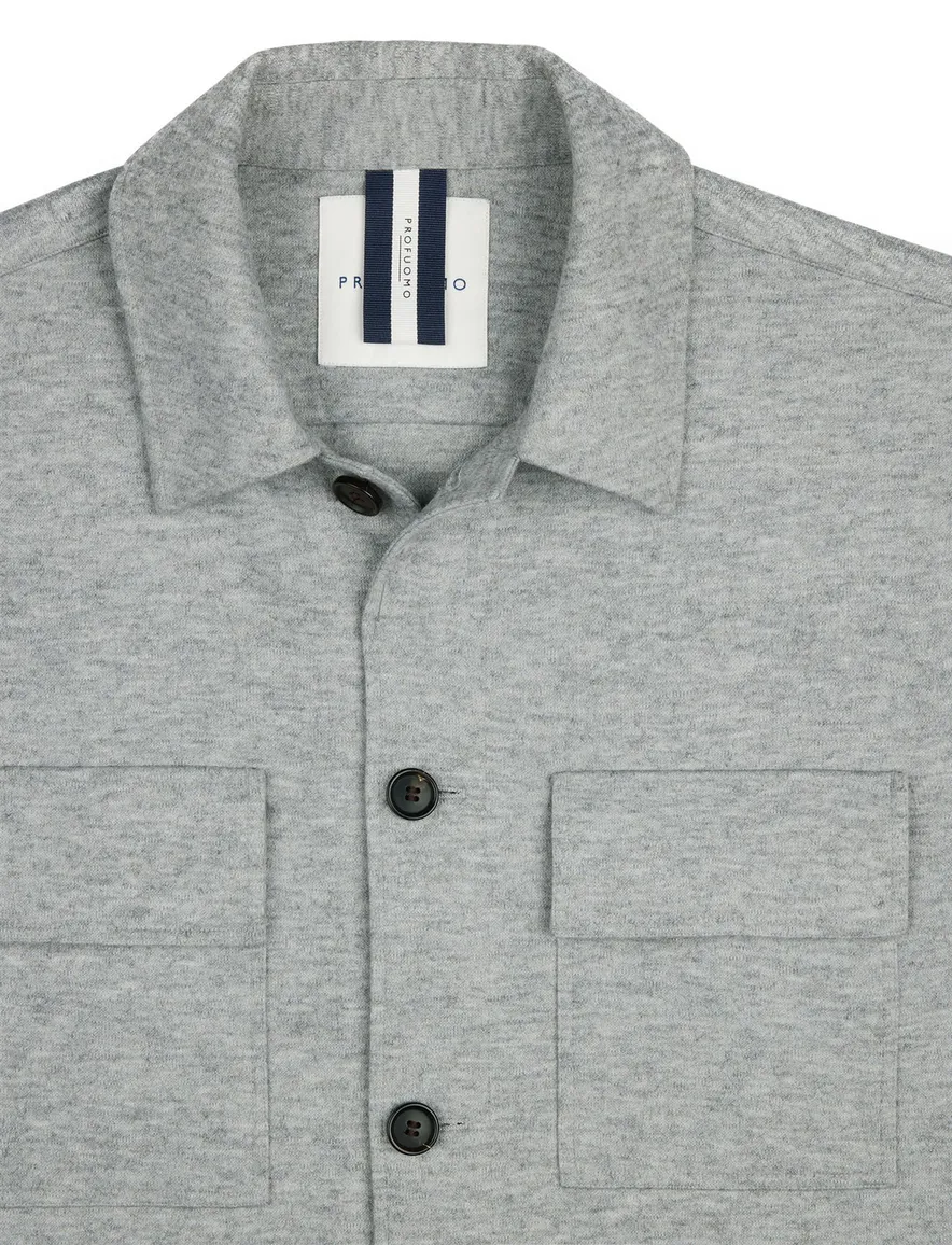 Profuomo Cutaway Grey overshirt grijs