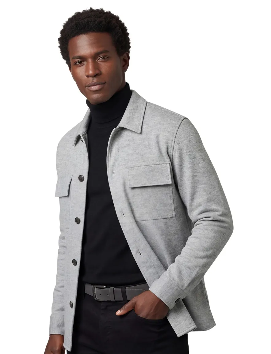 Profuomo Cutaway Grey overshirt grijs