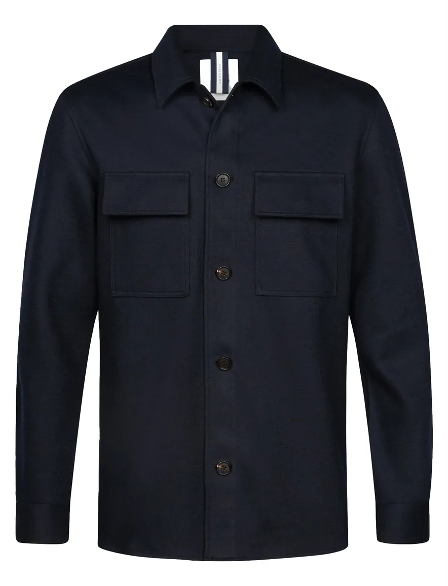 Profuomo Cutaway Navy overshirt donkerblauw