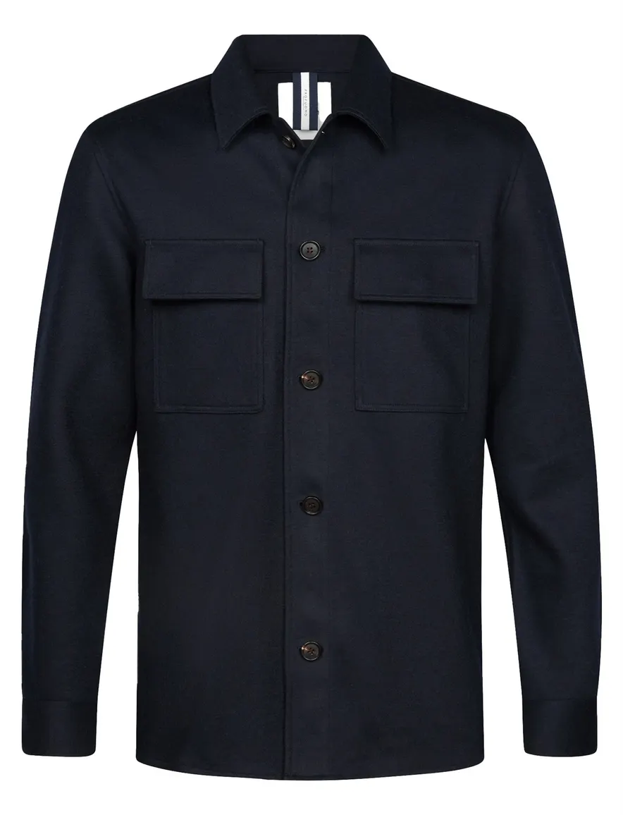 Profuomo Cutaway Navy overshirt donkerblauw