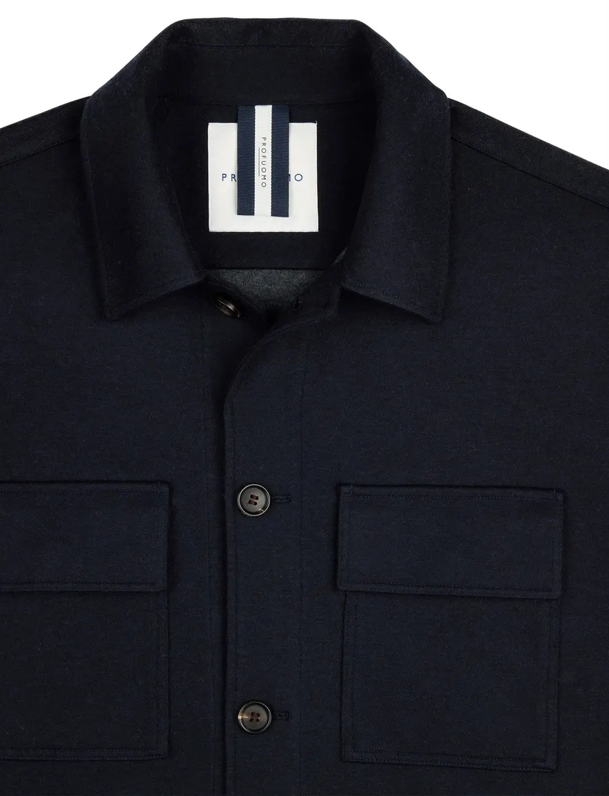 Profuomo Cutaway Navy overshirt donkerblauw