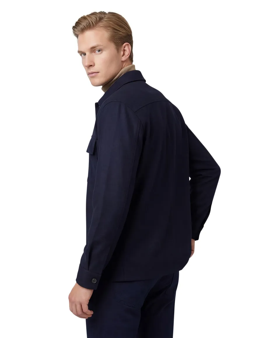 Profuomo Cutaway Navy overshirt donkerblauw