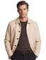Overshirt Profuomo beige effen normale fit