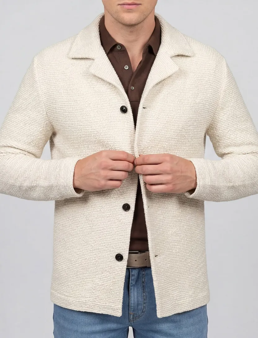 Overshirt Profuomo creme