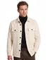 Overshirt Profuomo beige dubbele borstzak effen