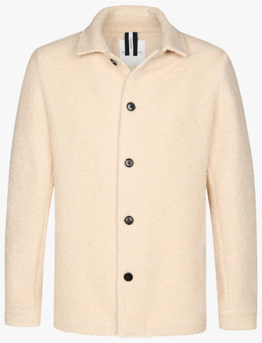 Profuomo vest beige effen wol normale fit