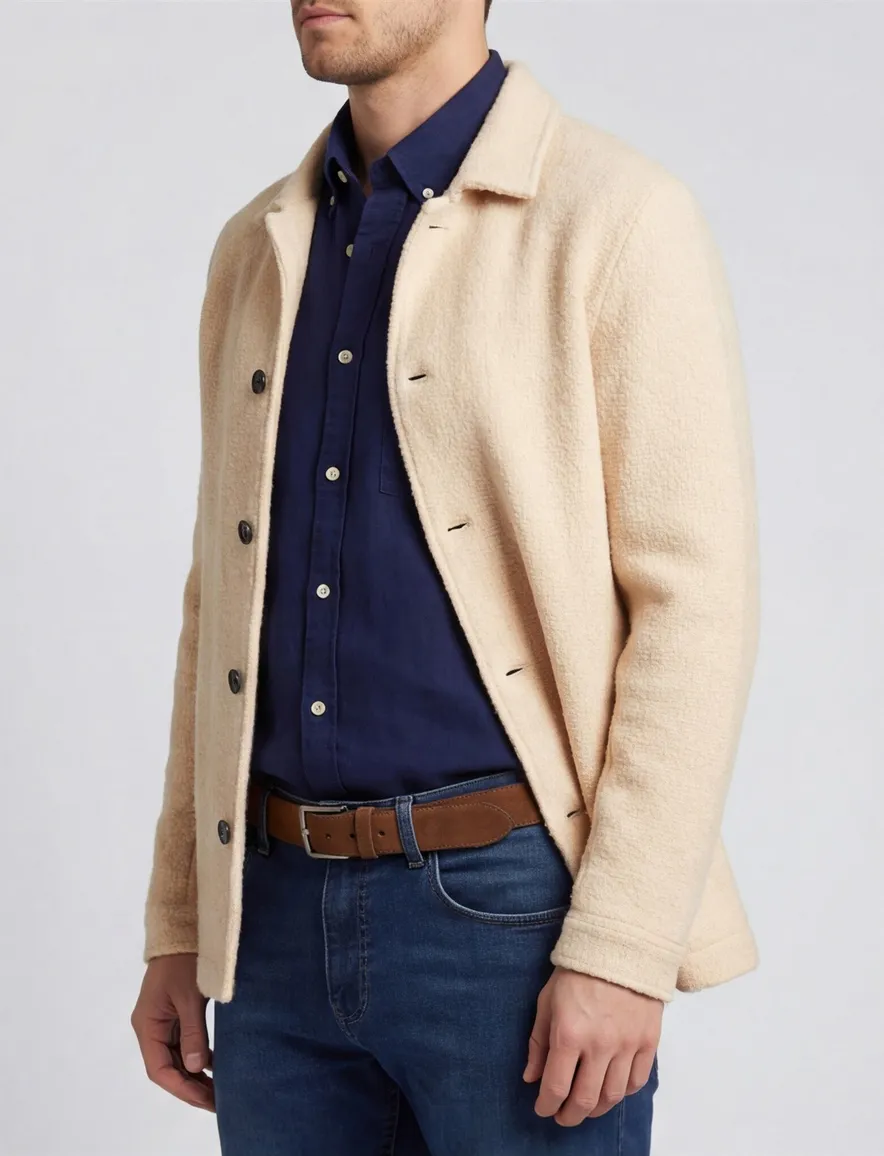 Profuomo vest beige effen wol normale fit