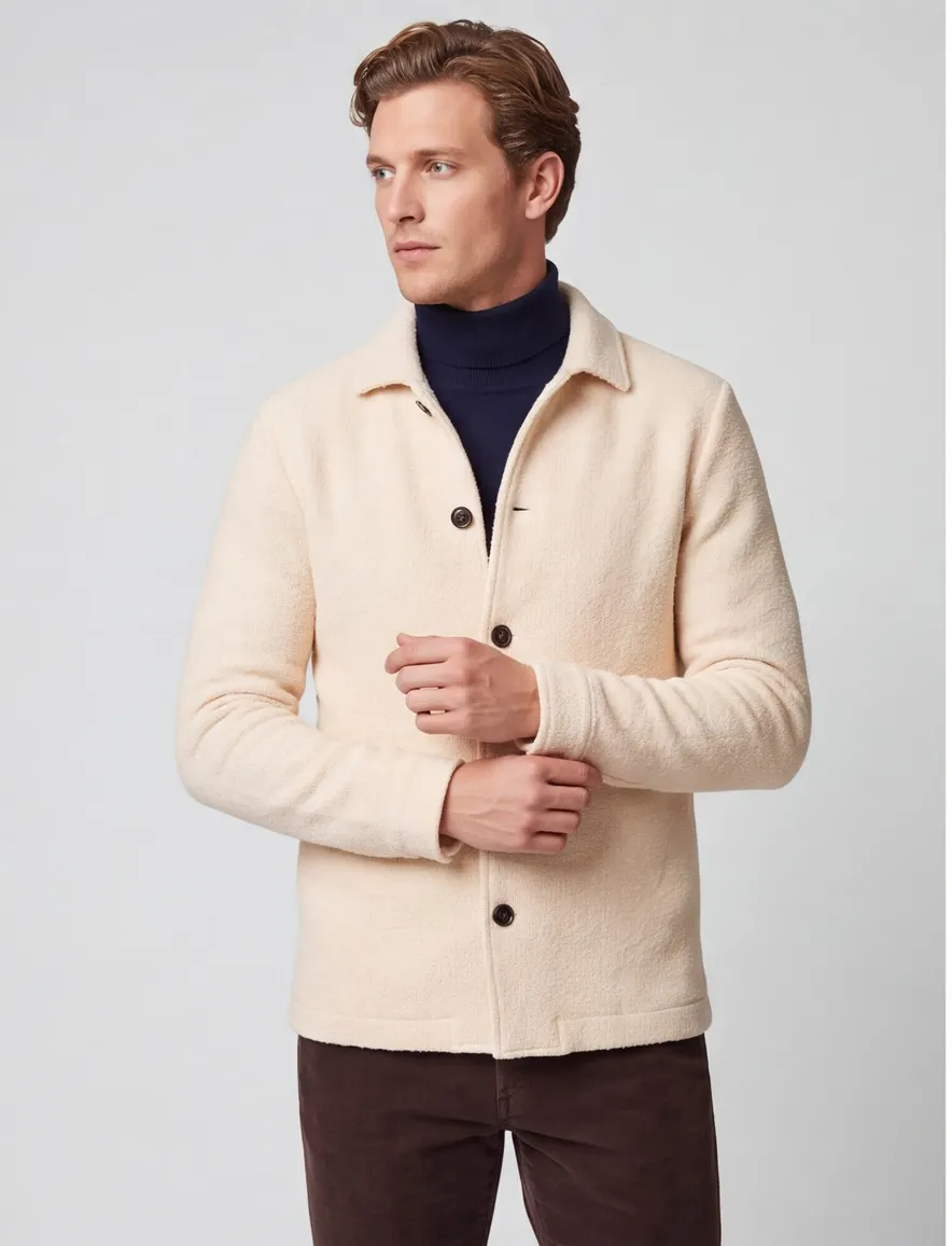 Profuomo vest beige effen wol normale fit