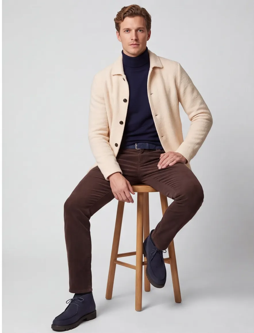 Profuomo vest beige effen wol normale fit