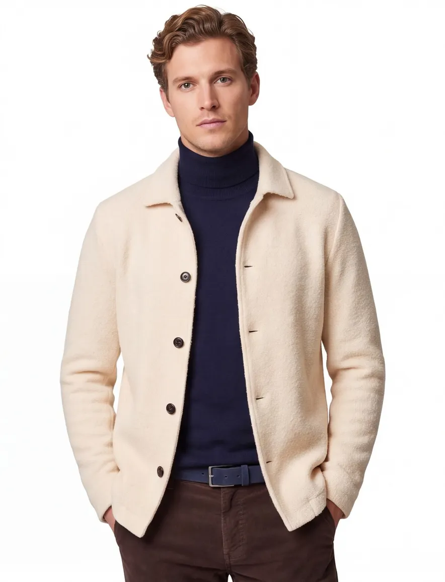 Profuomo vest beige effen wol normale fit