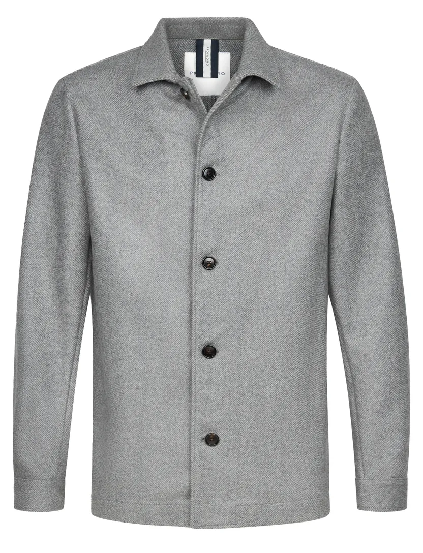 Overshirt Profuomo grijs 100% wol