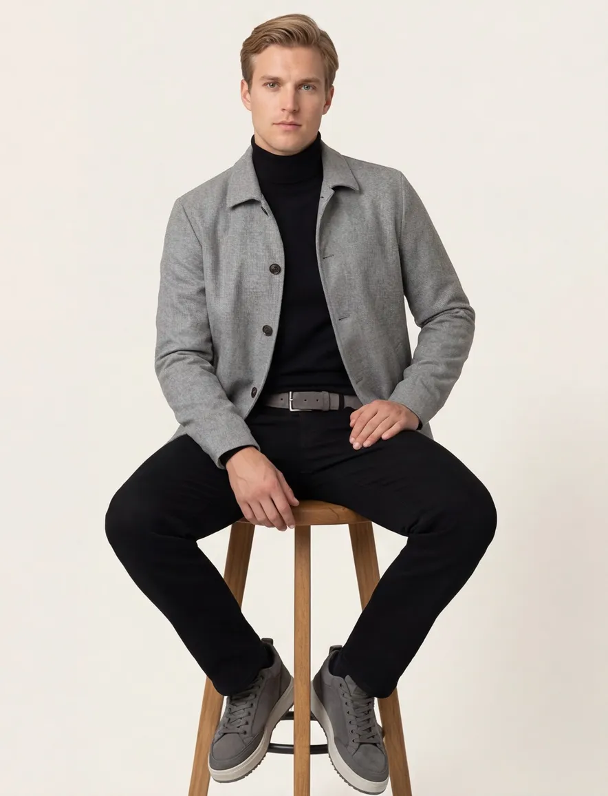 Overshirt grijs Profuomo