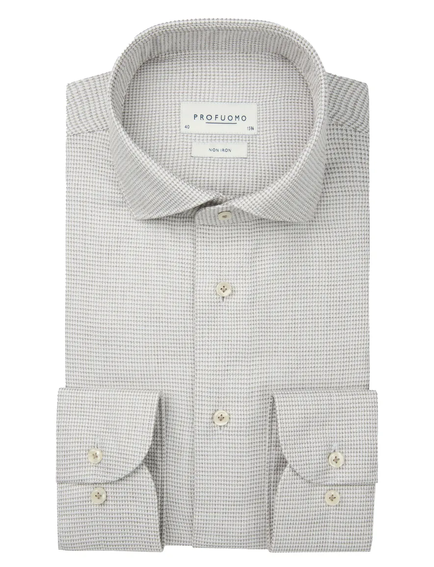 business overhemd beige Profuomo