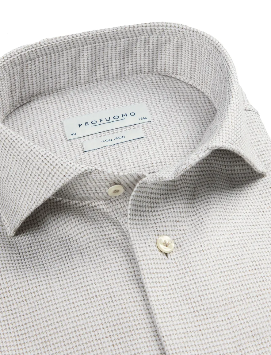 business overhemd beige Profuomo
