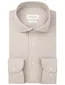 Profuomo overhemd beige gemeleerd strijkvrij