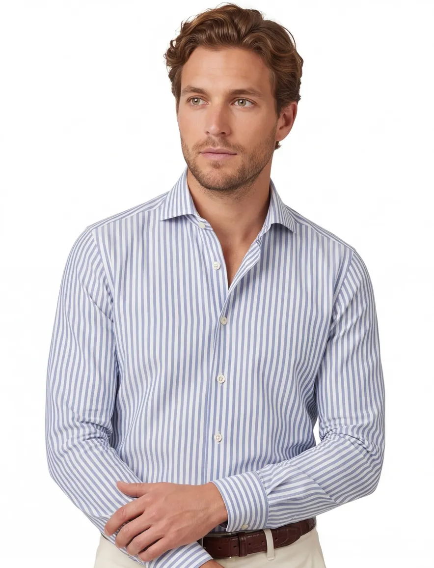 business overhemd blauw Profuomo