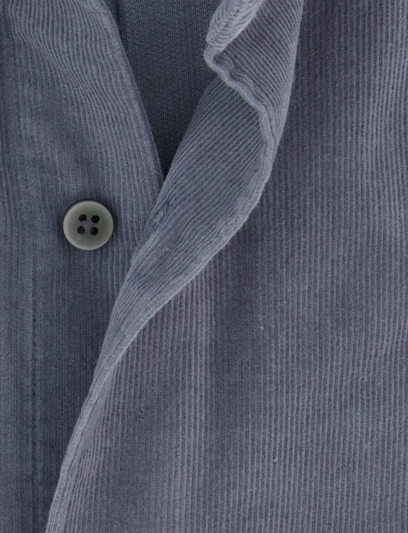 Overhemd Profuomo blauw corduroy