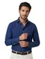 Overhemd Profuomo blauw denim katoen