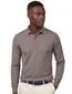 polo lange mouw Profuomo bruin slim fit