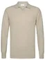 polo lange mouw beige Profuomo