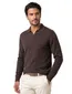 polo lange mouw Profuomo bruin