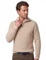 Profuomo trui beige half zip normale fit
