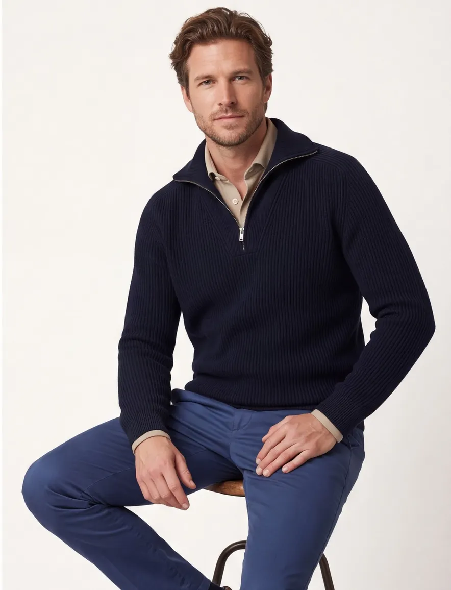trui donkerblauw Profuomo