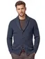 Profuomo vest donkerblauw gebreid wol hoge hals en knopen