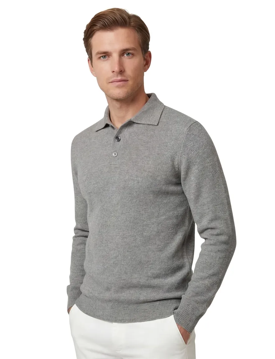 Profuomo poloshirt LM grijs