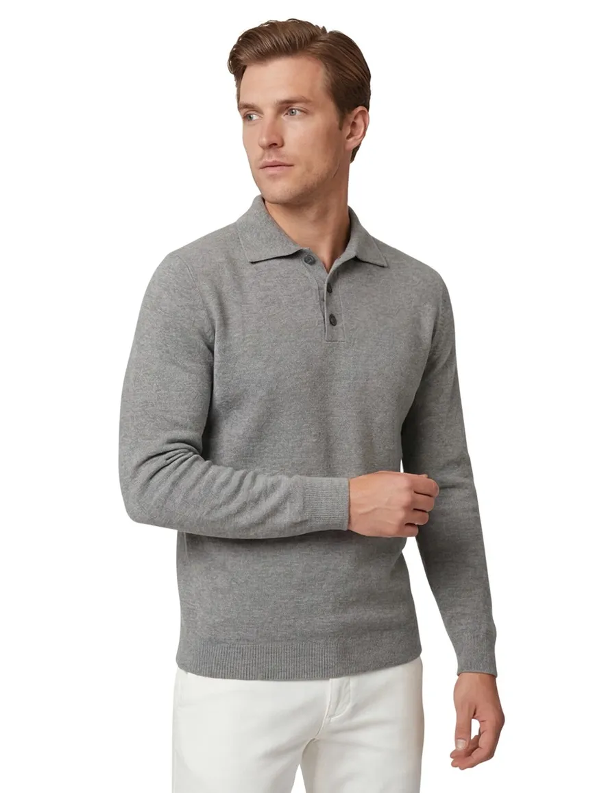Profuomo poloshirt LM grijs