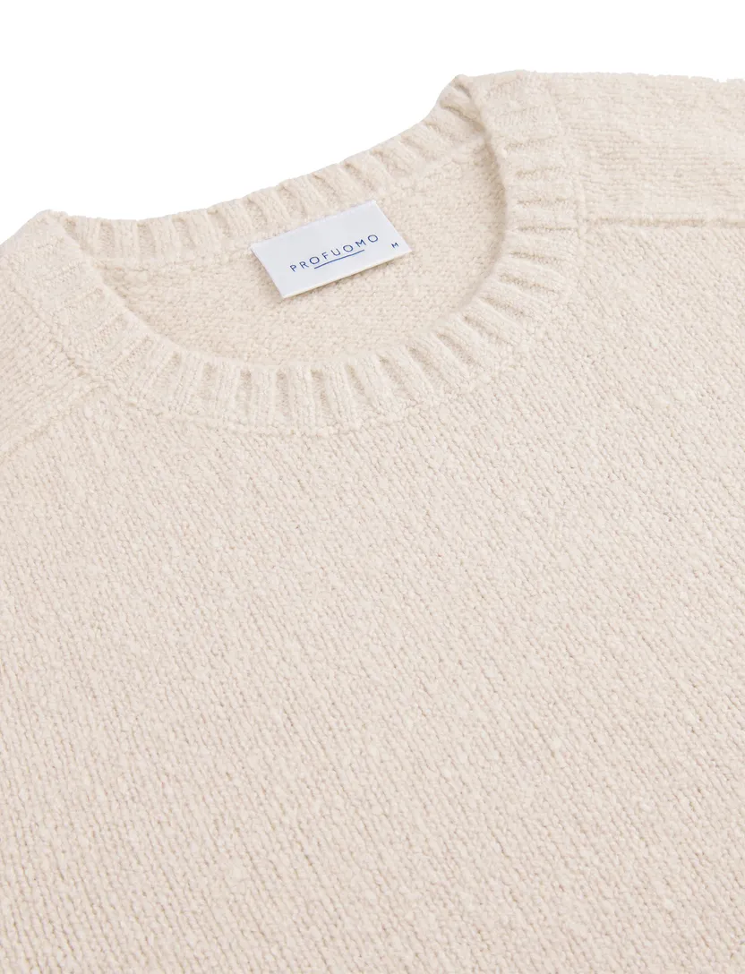 Trui Profuomo beige effen wol