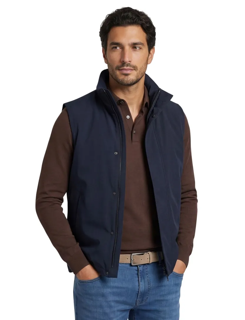 bodywarmer Profuomo donkerblauw normale fit