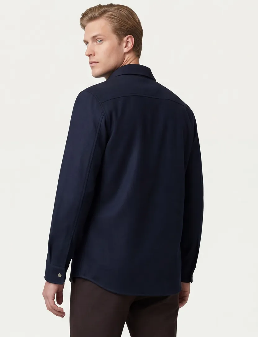 overshirt Profuomo Western donkerblauw