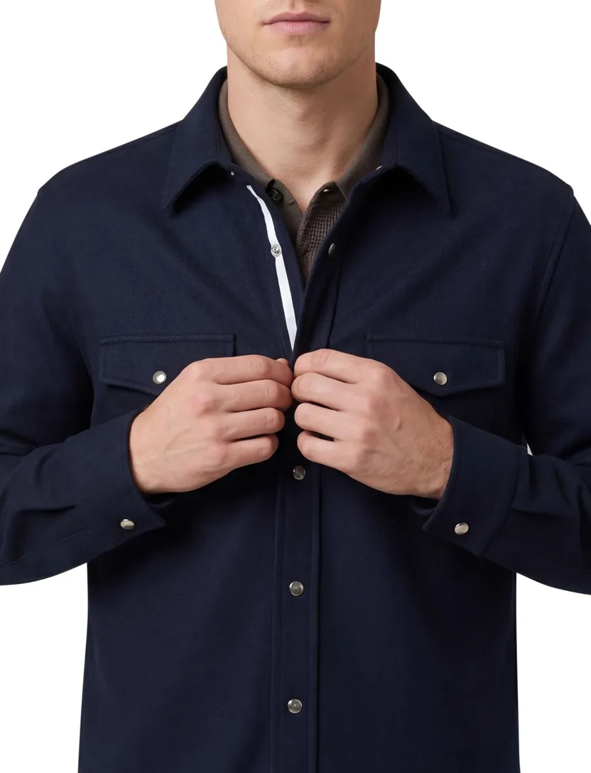 overshirt Profuomo Western donkerblauw