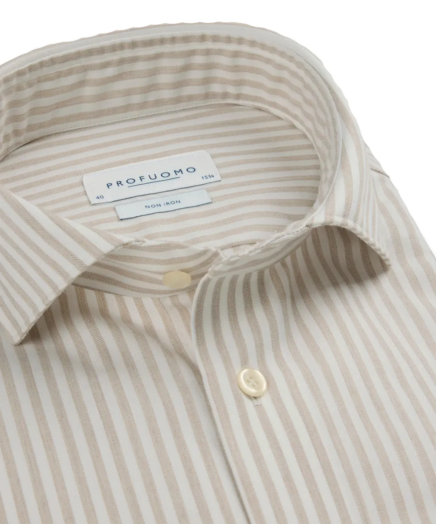 business overhemd beige Profuomo